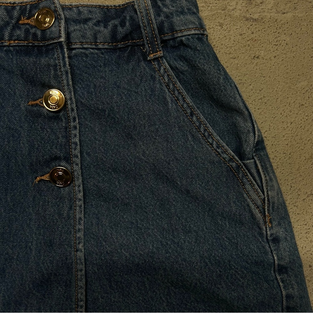 Zara Denim Faux Wrap Skort - Picture 6 of 14
